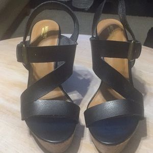 Mossimo Black Wedge Sandals